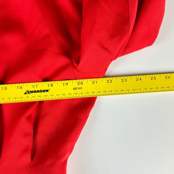 Mondi Blazer Women EU 42 US 14 Red Wool Blend Embroidered Vintage Jacket - Picture 12 of 16